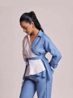 B Label - Blue Pearl Wrap Shirt