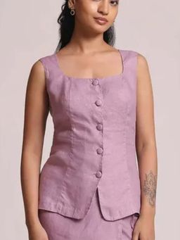 B Label - Pink Ivy Waistcoat Top