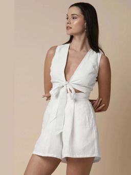 B Label - White Aria Tie Top