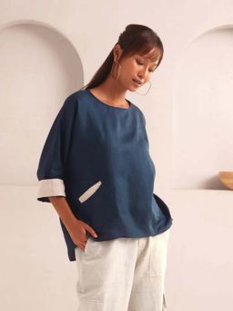 B Label - Navy Soar Kimono Sleeve Top