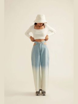 The Clothing Factory - Blue White Ombre Denim Jeans