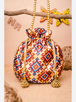 NR by Nidhi Rathi - Embroidered Multi-Color Batuas And Potlis