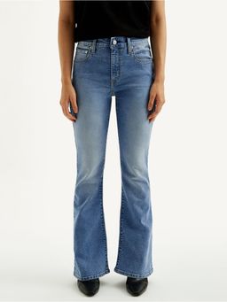 Levi's - Women's 726 Med Blue Regular Fit High Rise Jeans