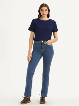 Levi's - Women's High Rise 724 Slim Fit Blue Jeans