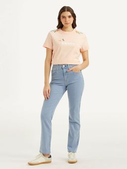 Levi's - Women's High Rise 724 Slim Fit Light-Blue Jeans