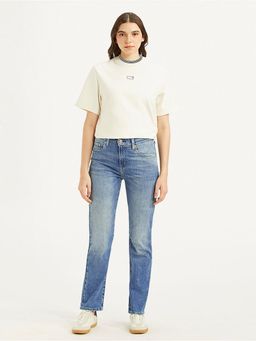 Levi's - Women's High Rise 724 Slim Fit Blue Jeans