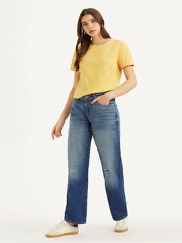 Levi's - Women's Mid Rise Boyfriend Fit Blue Jeans