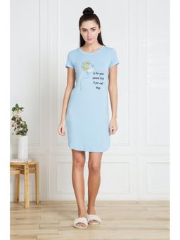 Van Heusen - Women Round Neck & Short Sleeve Lounge T-Shirt - Blue