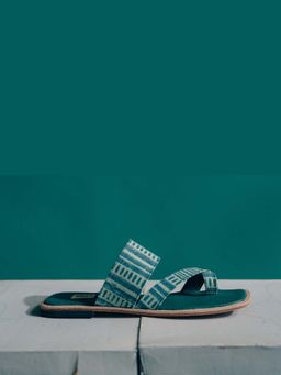 Chal Shoes - Sea Green Kolha Flats