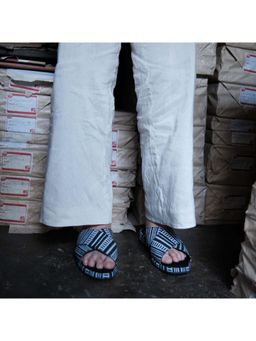 Chal Shoes - Criss Cross Black Slippers