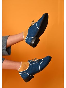 Chal Shoes - Roshni Oxfords Blue Men Shoes