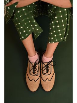 Chal Shoes - Roshni Oxfords Beige Shoes