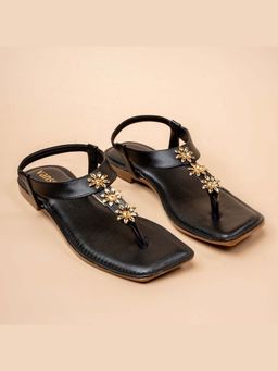 VANSON - Three Gold Flowers Low Top Sandal