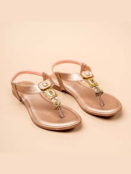 VANSON - Noor Nugget Rose Gold Low Top Sandal