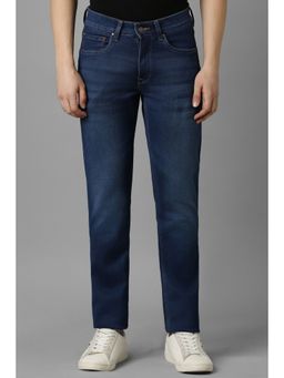 Louis Philippe - Men Navy Blue Dark Slim Fit Jeans