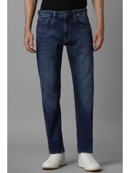 Louis Philippe - Men Navy Blue Light Regular Fit Jeans