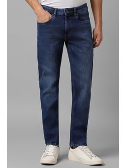 Louis Philippe - Men Navy Blue Light Slim Fit Jeans
