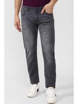 Peter England - Men Grey Dark Wash Slim Fit Jeans