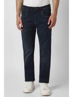 Van Heusen - Men Navy Blue Dark Wash Regular Fit Jeans