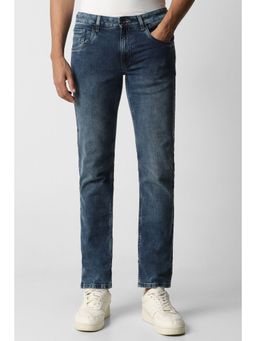 Van Heusen - Men Navy Blue Mid Wash Slim Fit Jeans