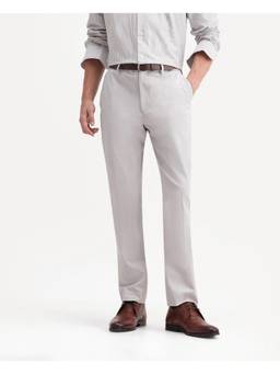 Rare Rabbit - Arcade-A26 Men Light Grey Plain Trousers