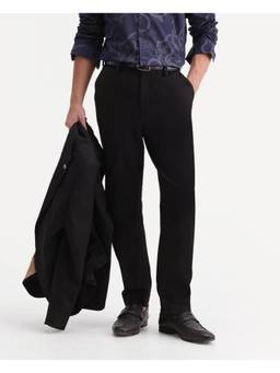 Rare Rabbit - Austin-A26 Men Dark Maroon Plain Trousers