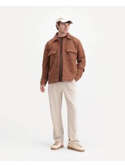 Rare Rabbit - Badro Men Beige Solid Trackpant