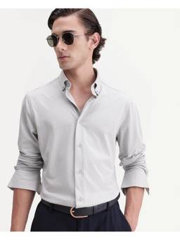 Rare Rabbit - Jess Men Pastel Green Solid Shirt