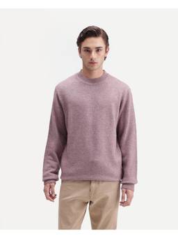 Rare Rabbit - Manny Men Dusky Pink Solid Acrylic Blend Pullover Sweater
