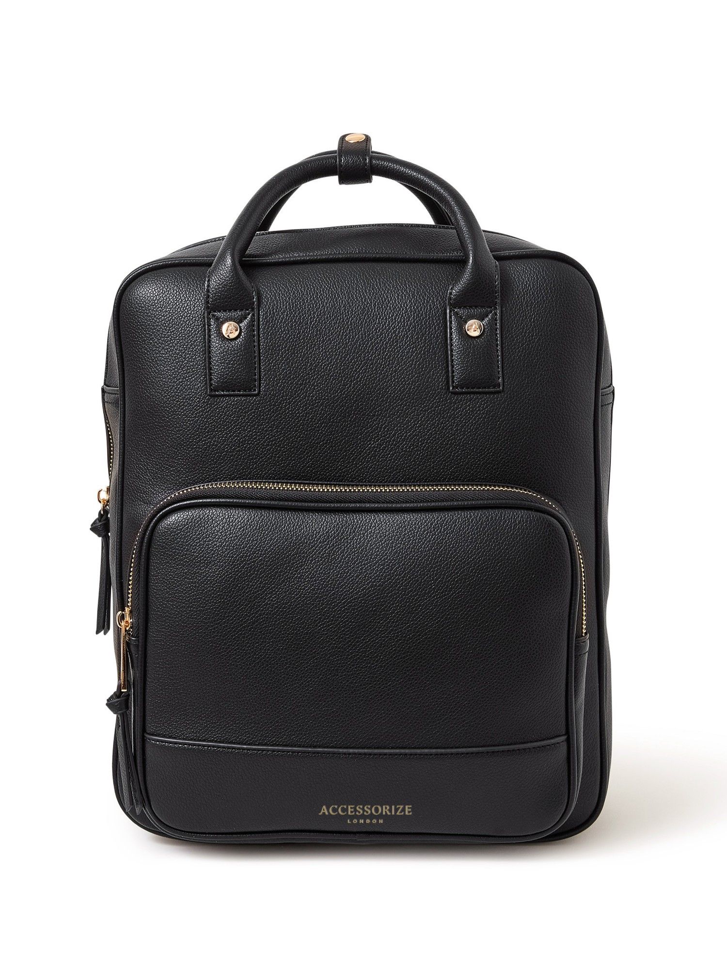 Buy Accessorize London Womens Faux Leather Black Pocket Handle