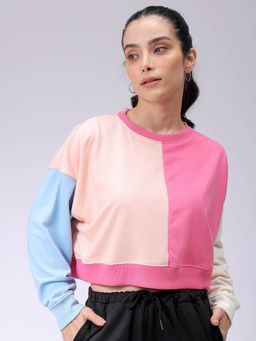 Freehand - Boxy Fit Colorblocked Cropped Sweatshirt
