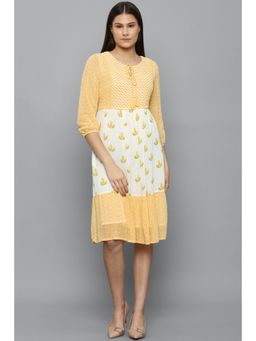 Allen Solly - Yellow Printed Dress