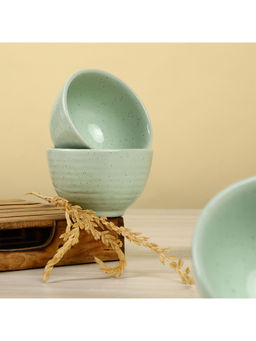 Amalfiee Ceramics - Absolute Handmade Lemon Grass Dinner Set Of 16Pcs