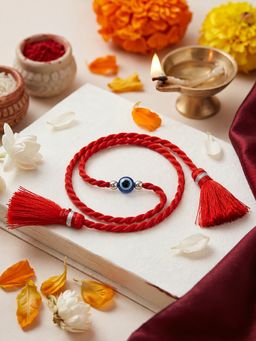 Zavya - 925 Sterling Silver Evil Eye Rakhi for Brother