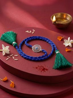 Zavya - 925 Sterling Silver Mandala Rakhi for Brother