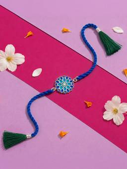 Zavya - 925 Sterling Silver Mandala Rakhi for Brother