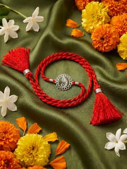 Zavya - 925 Sterling Silver Ganesha Rakhi for Brother