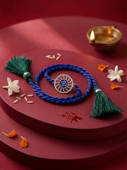 Zavya - 925 Sterling Silver Om Rakhi for Brother