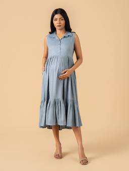 The Mom Store - Grey Maternity Dress