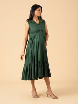 The Mom Store - Royal Emerald Maternity Dress