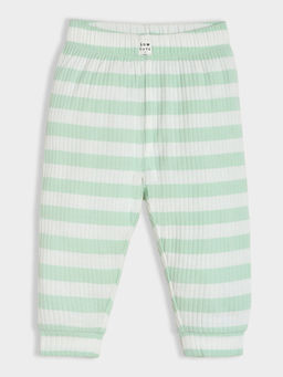 Mi Arcus - Green Stripes Cotton Knitted Pyjama for Kids