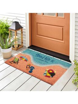 HomeTown - Good Life Is Vitamin Sea Printed Coir Doormat 40X60 cm In Multicolour Colour
