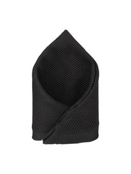 The Tie Hub - Black Knitted Pocket Square