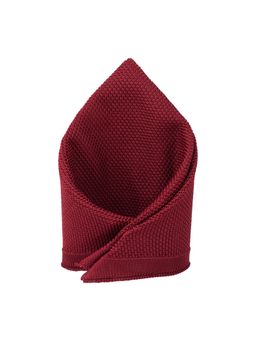 The Tie Hub - Burgundy Knitted Pocket Square