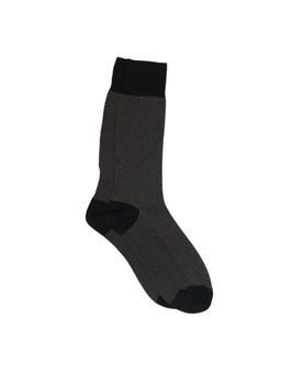 The Tie Hub - Nails Head Black Mako Cotton Crew Length Sock