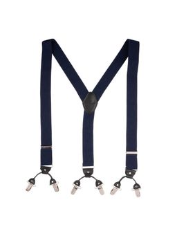 The Tie Hub - Diamond Tip Blue With Black Y Back Clip On Suspender