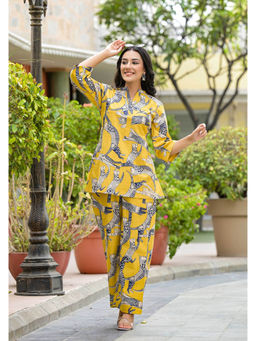 Jaipuri Adaah - Yellow Safari Cord Set (Set of 2)