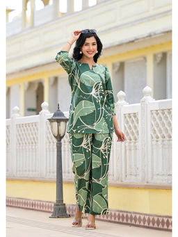 Jaipuri Adaah - Leafy Haven Cord Set (Set of 2)