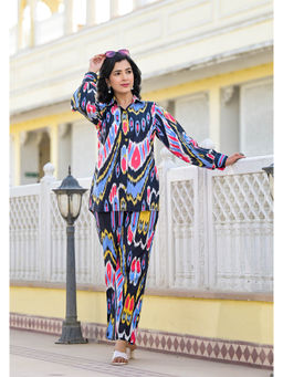 Jaipuri Adaah - Contemporary Black Cord Set (Set of 2)