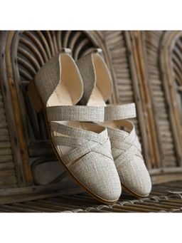 Coral Haze - Ivory Jacquard Men Sandals